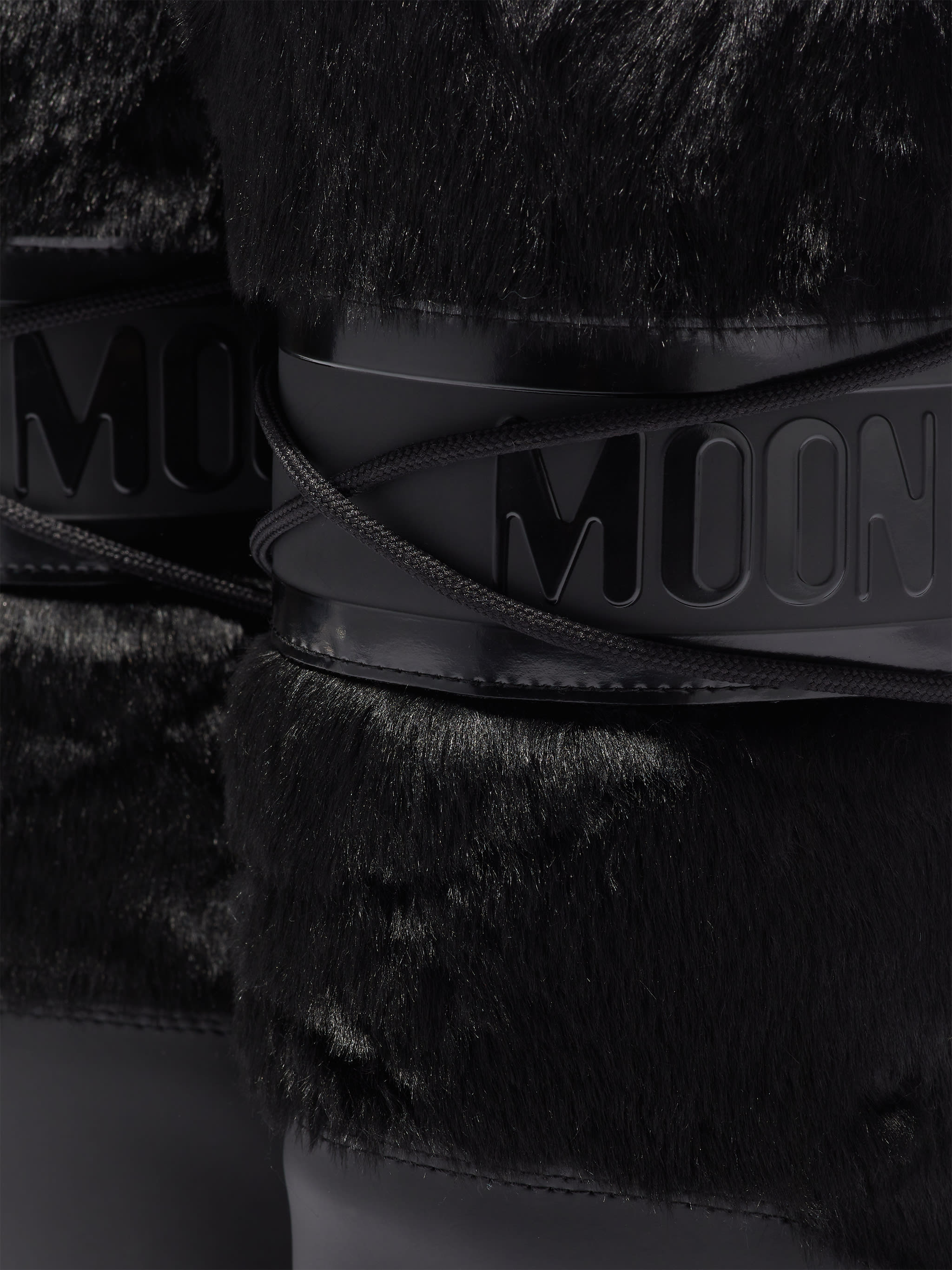 ICON BLACK FAUX-FUR BOOTS