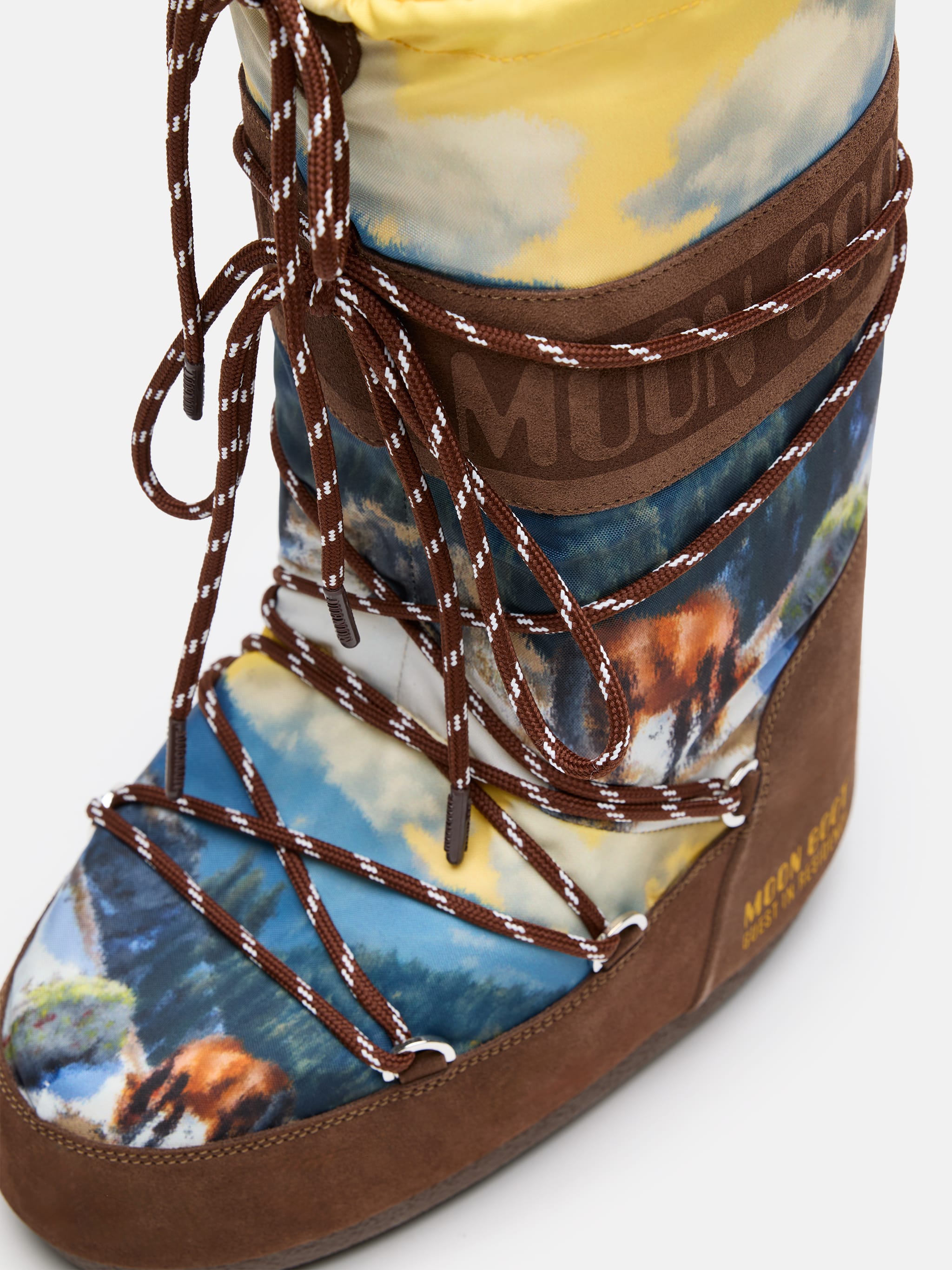 MOON BOOT X GUEST IN RESIDENCE ICON HIGH POSTCARD COCOA BOOTS