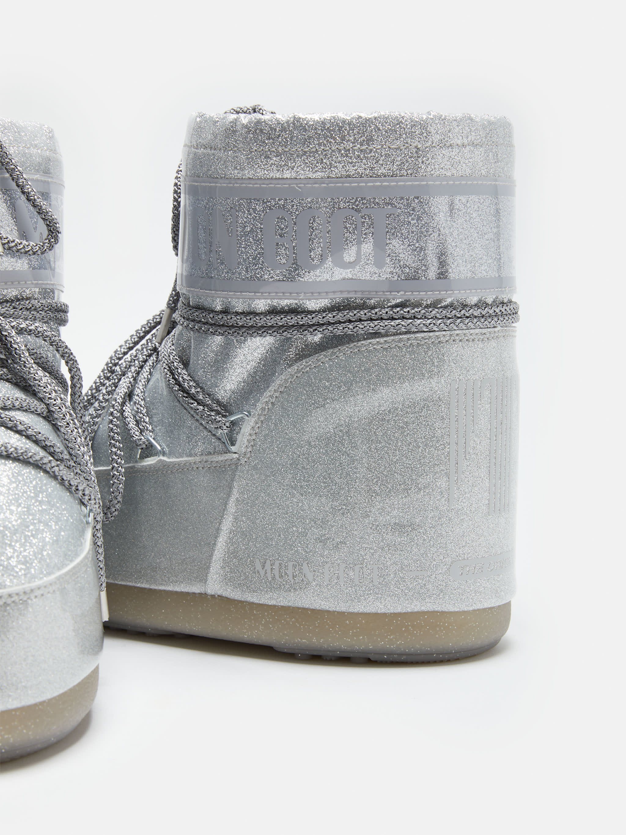 ICON LOW SILVER GLITTER BOOTS