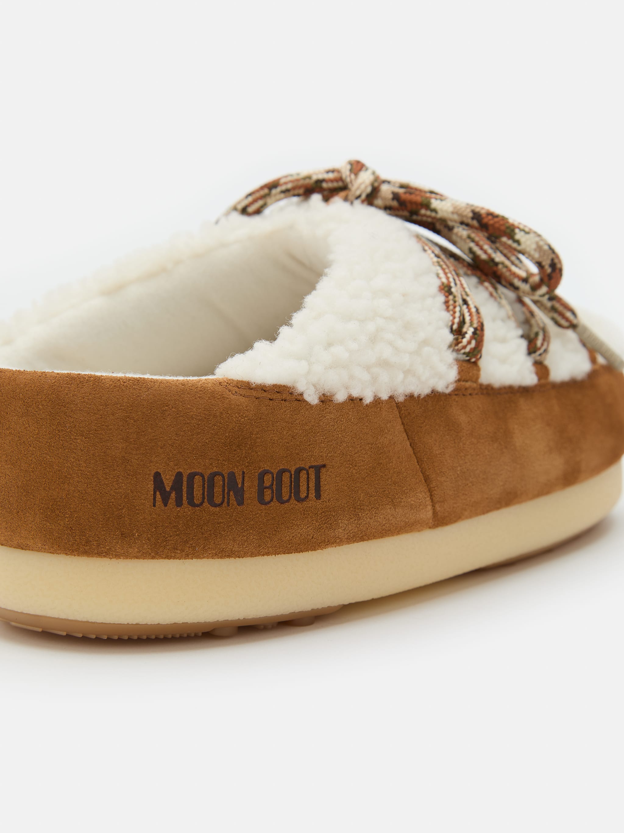 EVX BROWN SHEARLING MULES
