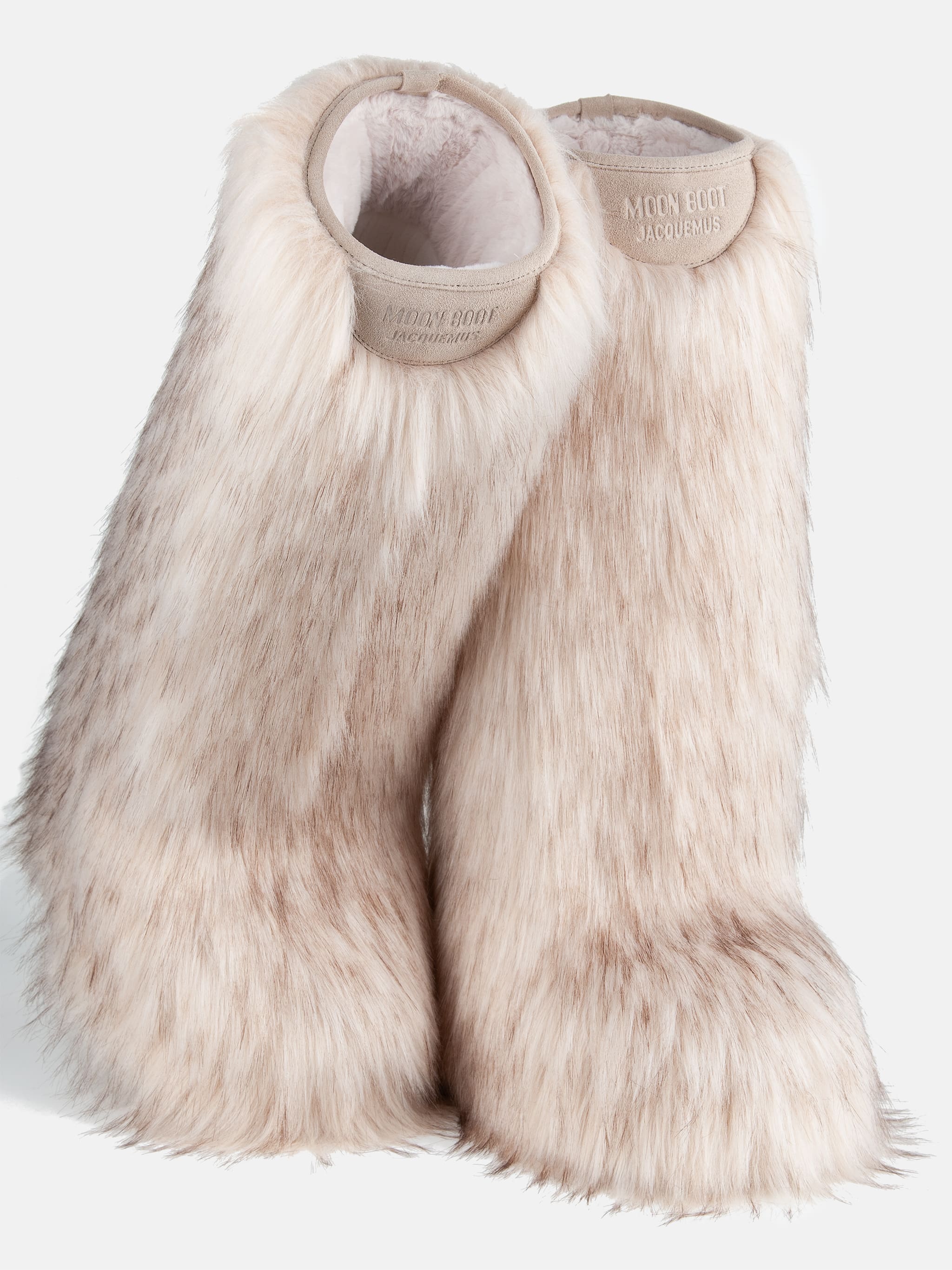 Jacquemus + Moon Boot Icon Yeti High White Faux-Fur Boots