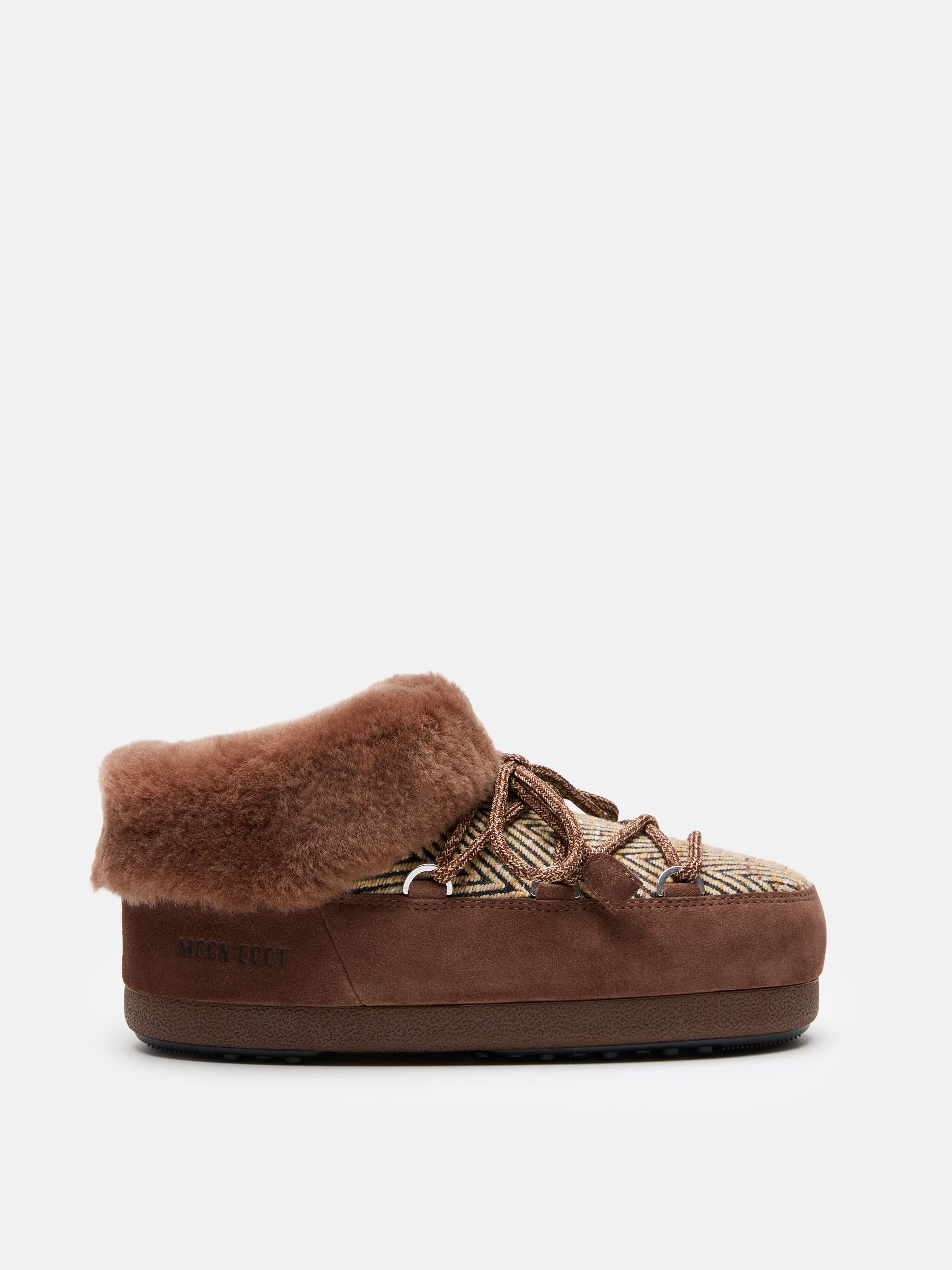 MOON BOOT X GUEST IN RESIDENCE EVX CHALET COCOA FAUX FUR MULES
