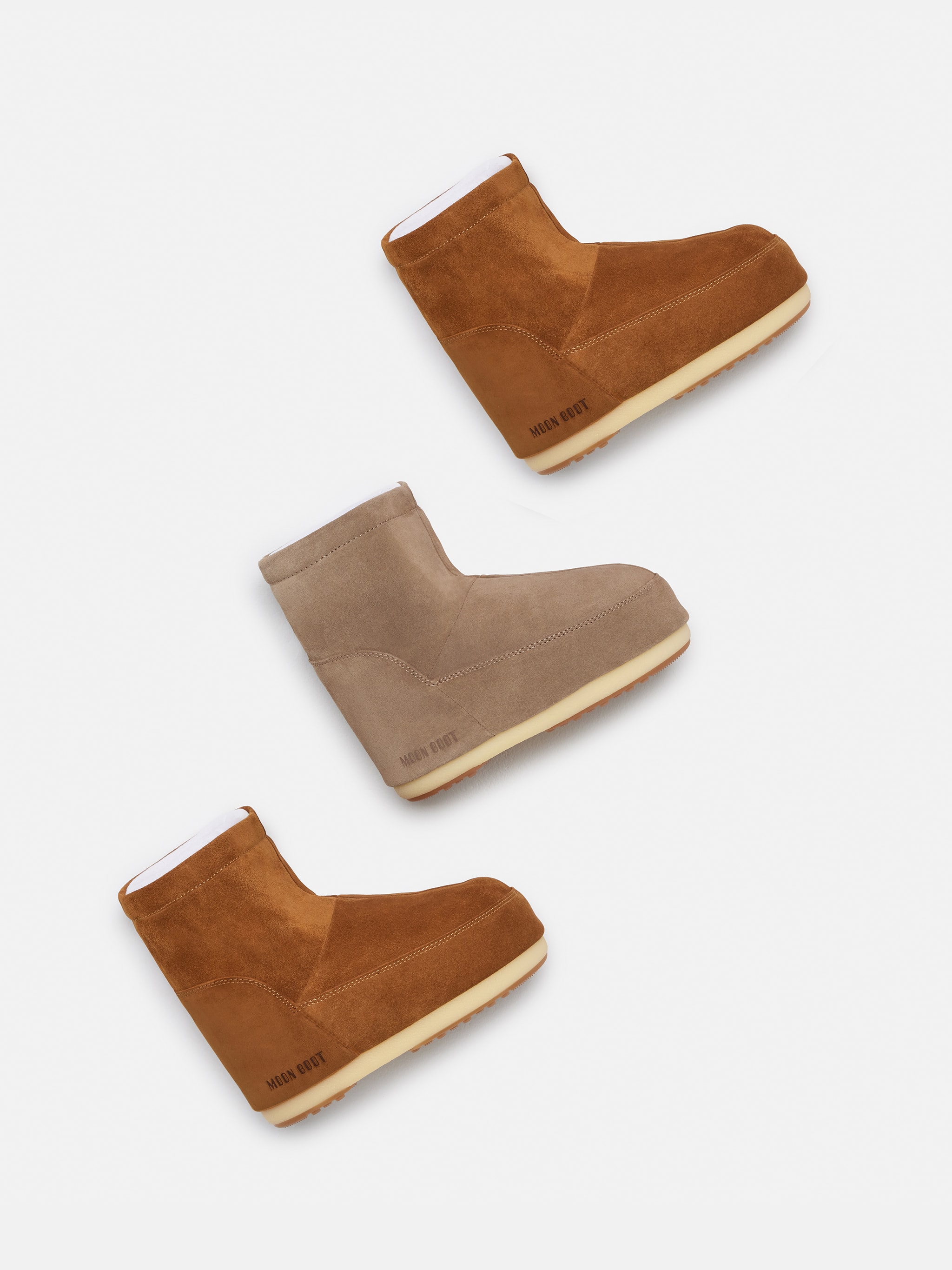 NO LACE TAN SUEDE BOOTS